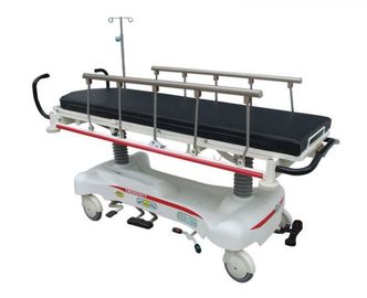 Carro de luxe da maca do hospital preto de aço removível com quatro rodízios