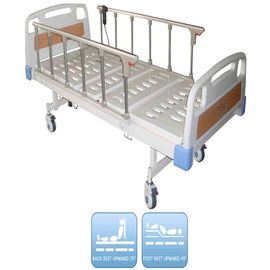 Único cama laminada dos cuidados de enfermagem da base da placa de aço da drenagem do trilho lateral da cama dos cuidados gancho de alumínio bonde