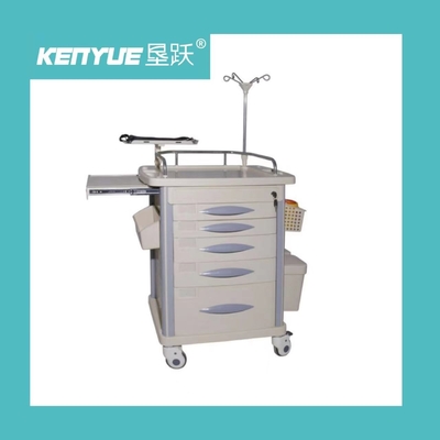 Carro médico da emergência de alumínio do ABS 960mm da enfermeira da função da infusão da gaveta do quadro