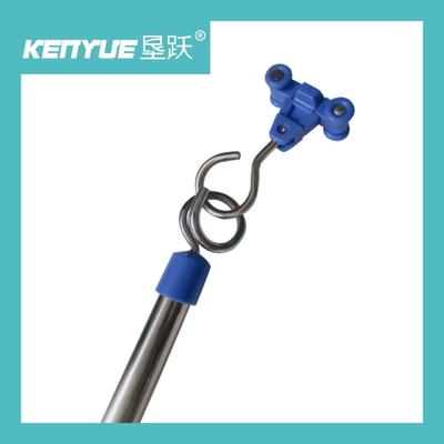 comprar Suporte plástico da infusão do hospital IV do metal azul com gancho Fabricação em linha