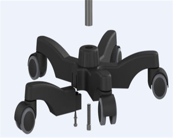 comprar O Iv médico da base da parte inferior do suporte da infusão Carts médicas, peças do preto IV Polo Fabricação em linha