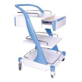 comprar Vermelho de Bule do trole do instrumento médico do quadro da liga de alumínio com os quatro rodízios silenciosos Fabricação em linha