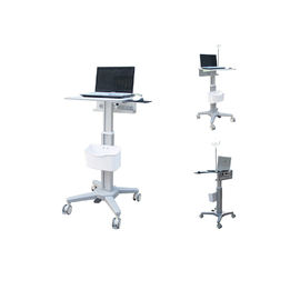comprar Móbil médico do hospital do trole do computador da coluna de alumínio que defende círculos com bateria Fabricação em linha