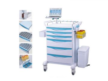 comprar Carro médico do trole do corpo plástico com a instalação fácil das gavetas profundas do balde do lixo dois Fabricação em linha