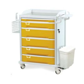 comprar Carro médico do trole do ABS móvel amarelo da medicamentação do molho de ICU Fabricação em linha