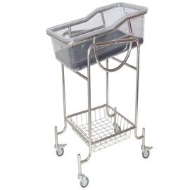comprar Carro silencioso de aço inoxidável do bebê do hospital das rodas da bacia plástica do ABS Fabricação em linha