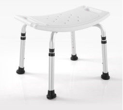 comprar Altura branca ajustável traseira removível 50cm de Bule da liga de alumínio de Seat do banho Fabricação em linha