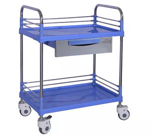 comprar Trole azul do hospital da entrega do molho/droga da injeção do hospital do trole do instrumento médico Fabricação em linha