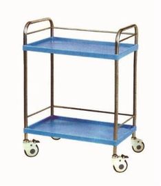comprar Trole cirúrgico de aço inoxidável do instrumento médico do carro de duas camadas com trilho Fabricação em linha