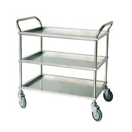 comprar Punho de aço inoxidável a três níveis do metal do trole do instrumento cirúrgico na prata Fabricação em linha