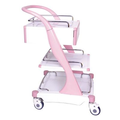comprar Rosa do quadro de liga de alumínio do ABS três de hospital camadas do trole do tratamento Fabricação em linha