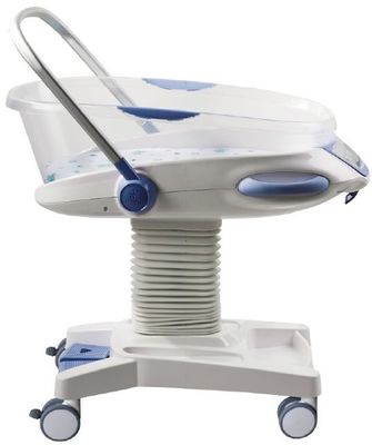 comprar Branco do trole do bebê do hospital da carga do controle de sistema hidráulico 25kg da ucha do bebê da cama da criança do hospital Fabricação em linha