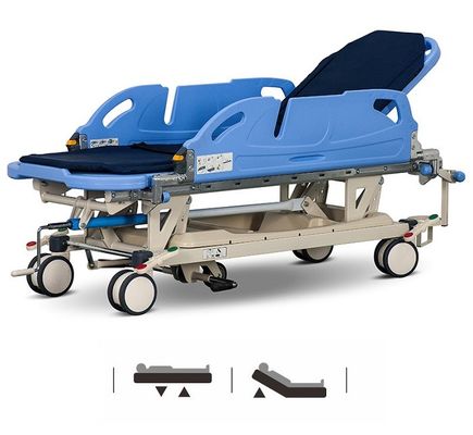 comprar Maca paciente central de transferência dos rodízios 150mm dos trilhos de lado de PatientTransfer CartRotating da emergência Fabricação em linha