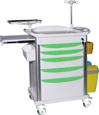 comprar Liga de alumínio 70mm carro médico do trole de 4 cargos com gavetas Fabricação em linha