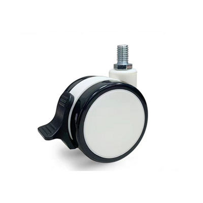 comprar Rodas médicas do rodízio do material M12X25MM do plutônio TPR com travamento central do freio Fabricação em linha