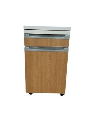comprar Cor de madeira da tabela de alumínio do armário da cabeceira do hospital da estrutura da placa com rodízios Fabricação em linha