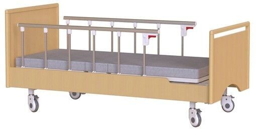 comprar Cama manual material de madeira de duas funções do corrimão da liga de alumínio do hospital Fabricação em linha