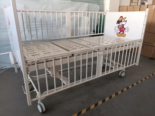 comprar O aço manual aluído da cama de hospital três pulveriza o branco plástico do quadro Fabricação em linha