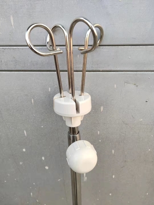 comprar Suporte de aço inoxidável da infusão do hospital branco e preto de IV Polo com ganchos Fabricação em linha