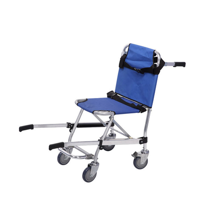 Carro material de aço inoxidável azul da maca do hospital do hospital com rodas