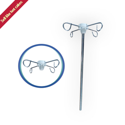 Do material plástico do metal do suporte da infusão da cama de hospital cor azul