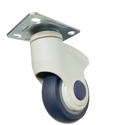 Roda universal especial de 4 polegadas do hospital branco e preto com giro do freio