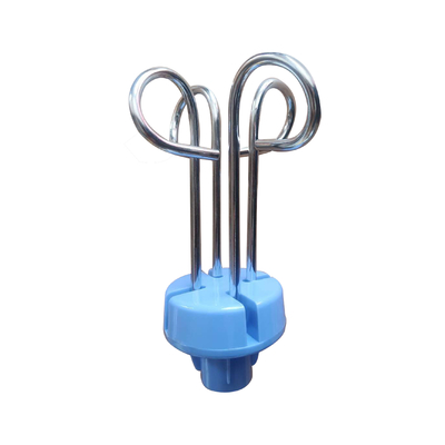 Material de plástico do metal azul e branco do gancho do polo da infusão do hospital