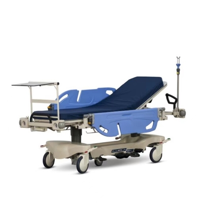 Carro hidráulico especial da ambulância do hospital com das rodas o azul da cor dentro