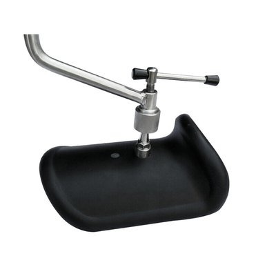 Suporte obstétrico de aço inoxidável do pé do metal preto do plutônio para camas de hospital