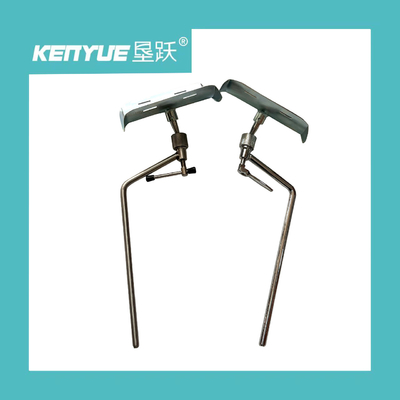 Material branco de prata do metal do resto de pé do ferro médico para a cama de hospital