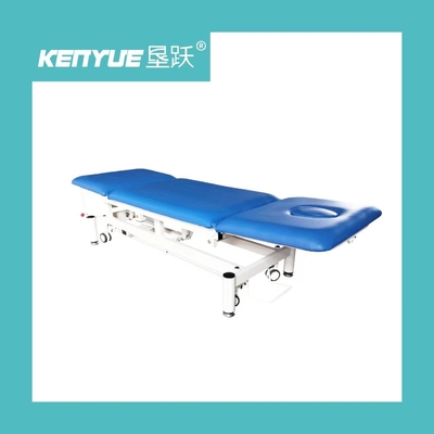 Cama de duas cores azul e preta do exame médico para o hospital