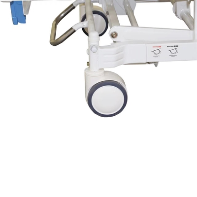 O hospital quatro manual aluído que nutre a cola Epoxy paciente do rodízio do controle da cama revestiu