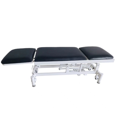 A cama material de couro preta do exame do plutônio é usada para o tratamento médico do hospital