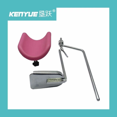 Material PU de metal rosa luxo peças de cadeira ginecológica descanso para as pernas