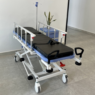 Azul hidráulico do trole da maca da ambulância para o hospital médico