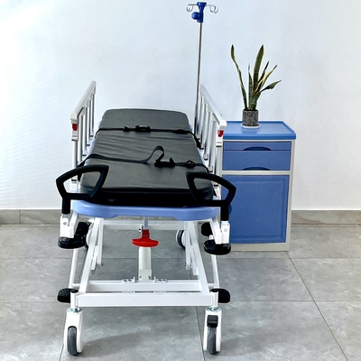 Azul hidráulico do trole da maca da ambulância para o hospital médico