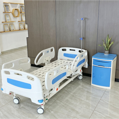 Cama hospitalar elétrica azul ajustável com cinco funções