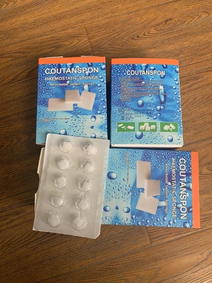 Esponja dentária hemostática absorvente de gelatina