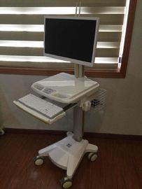 Móvel integrado de Adjuatable da altura do uso do hospital do trole do computador com quatro rodízios