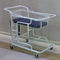Cama infantil do hospital transparente ajustável móvel da bacia do bebê do ângulo