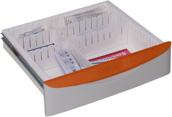 Liga de alumínio 70mm carro médico do trole de 4 cargos com gavetas