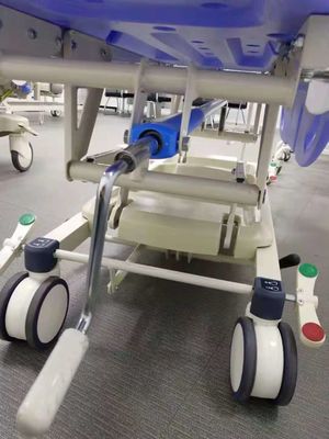 Maca paciente central de transferência dos rodízios 150mm dos trilhos de lado de PatientTransfer CartRotating da emergência