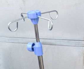 Suporte de aço inoxidável da infusão dos acessórios pacientes da cama de hospital IV de 210cm Polo
