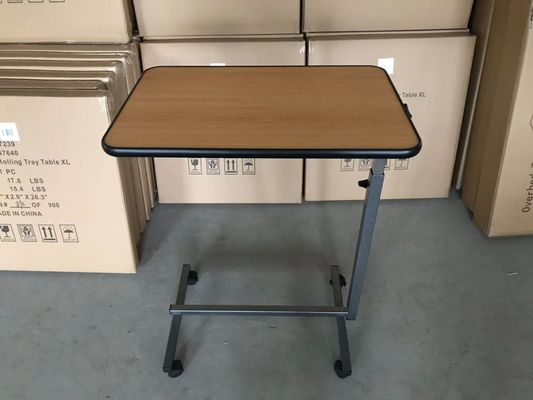 Tabela de superfície Tiltable de Tray Table Over Bed Food da cama de hospital de 700mm 1010mm