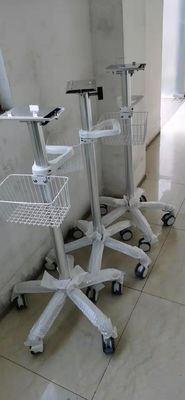 Carro móvel ajustável do trole do monitor paciente do trole da liga de alumínio da altura