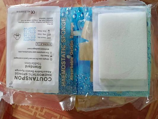 Esponja Hemostatic 70x50x10mm da gelatina absorvente descartável médica