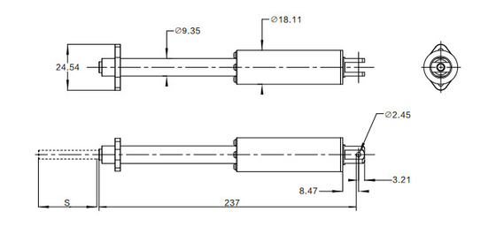 Pushrod pequeno 100N do atuador do motor linear da C.C. 12v para o campo da mobília