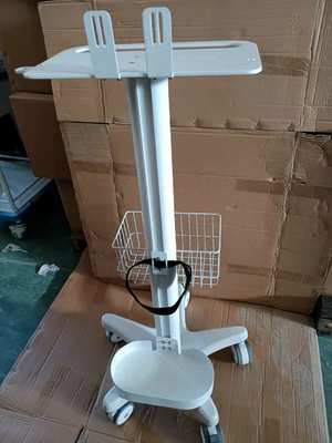 Monitoração médica móvel do trole com material de alumínio branco no hospital
