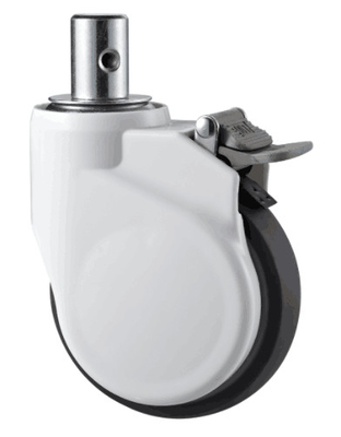 ABS médico branco TPR dos rodízios da cama de hospital de 5 polegadas material para hospitais