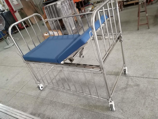 Cama de hospital infantil material de aço inoxidável médica